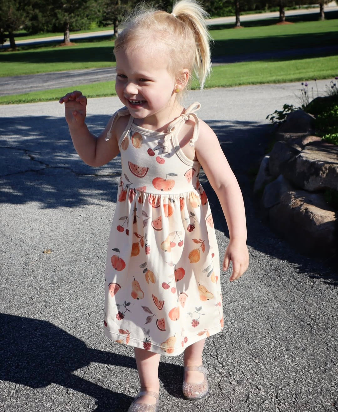 Fruit Tie Strap Dress