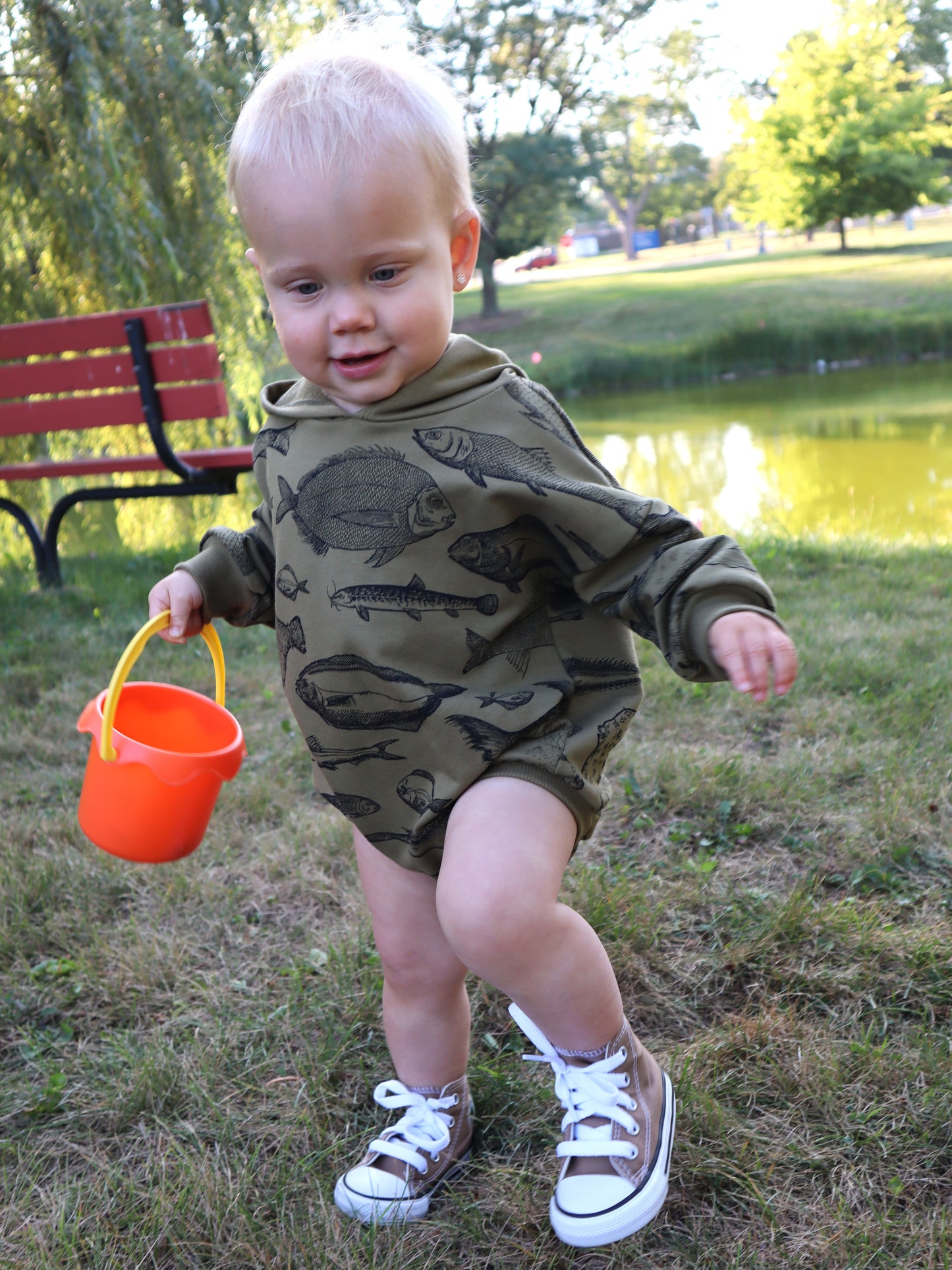 Fish Study Sweater Romper