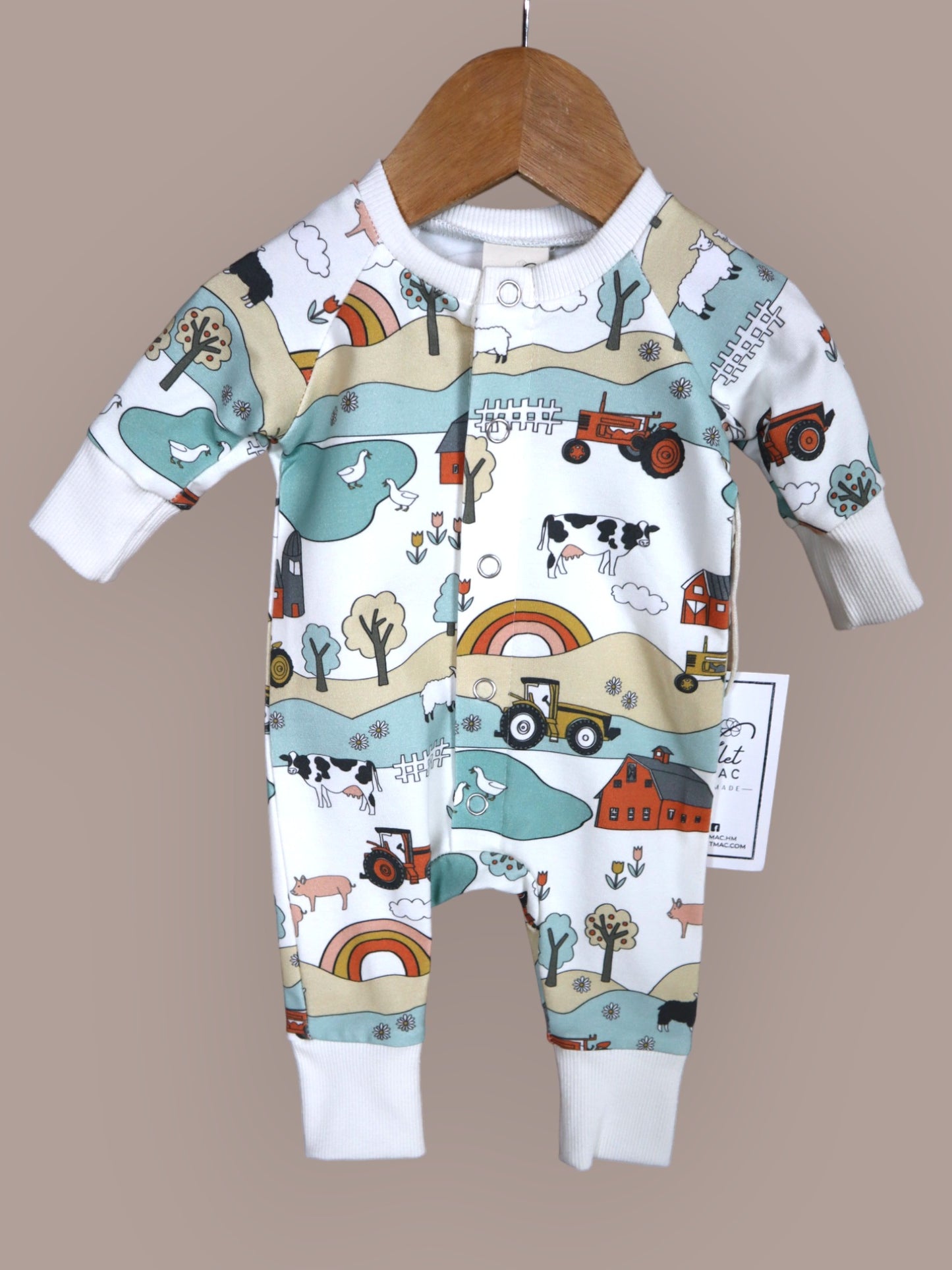 Farmyard Raglan Romper