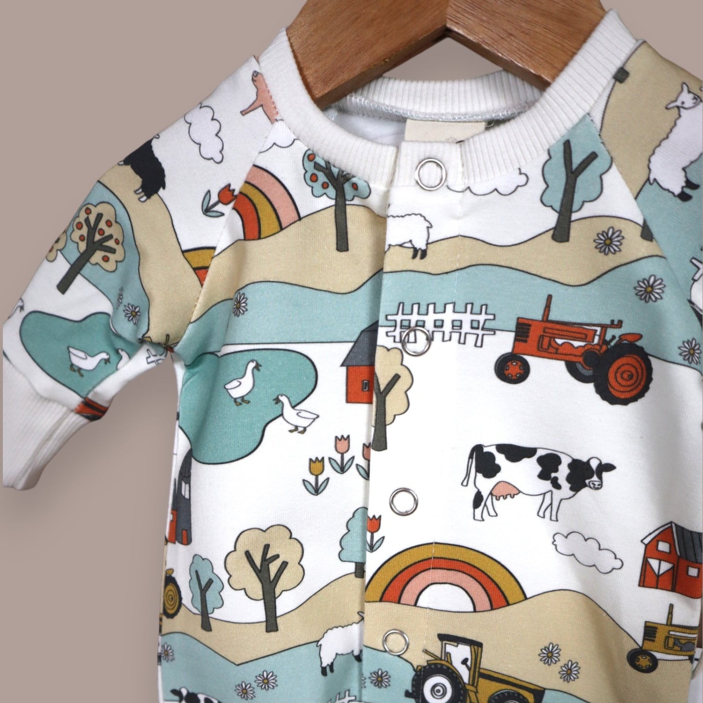 Farmyard Raglan Romper