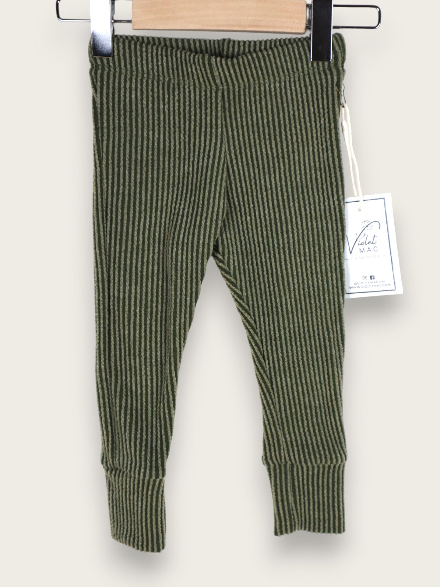 Olive Rib Leggings