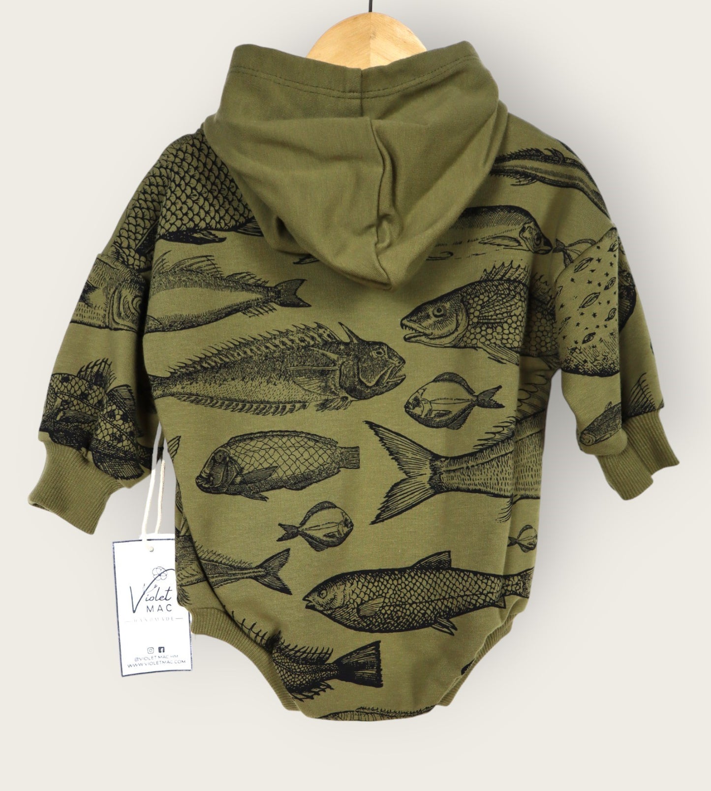 Fish Study Sweater Romper