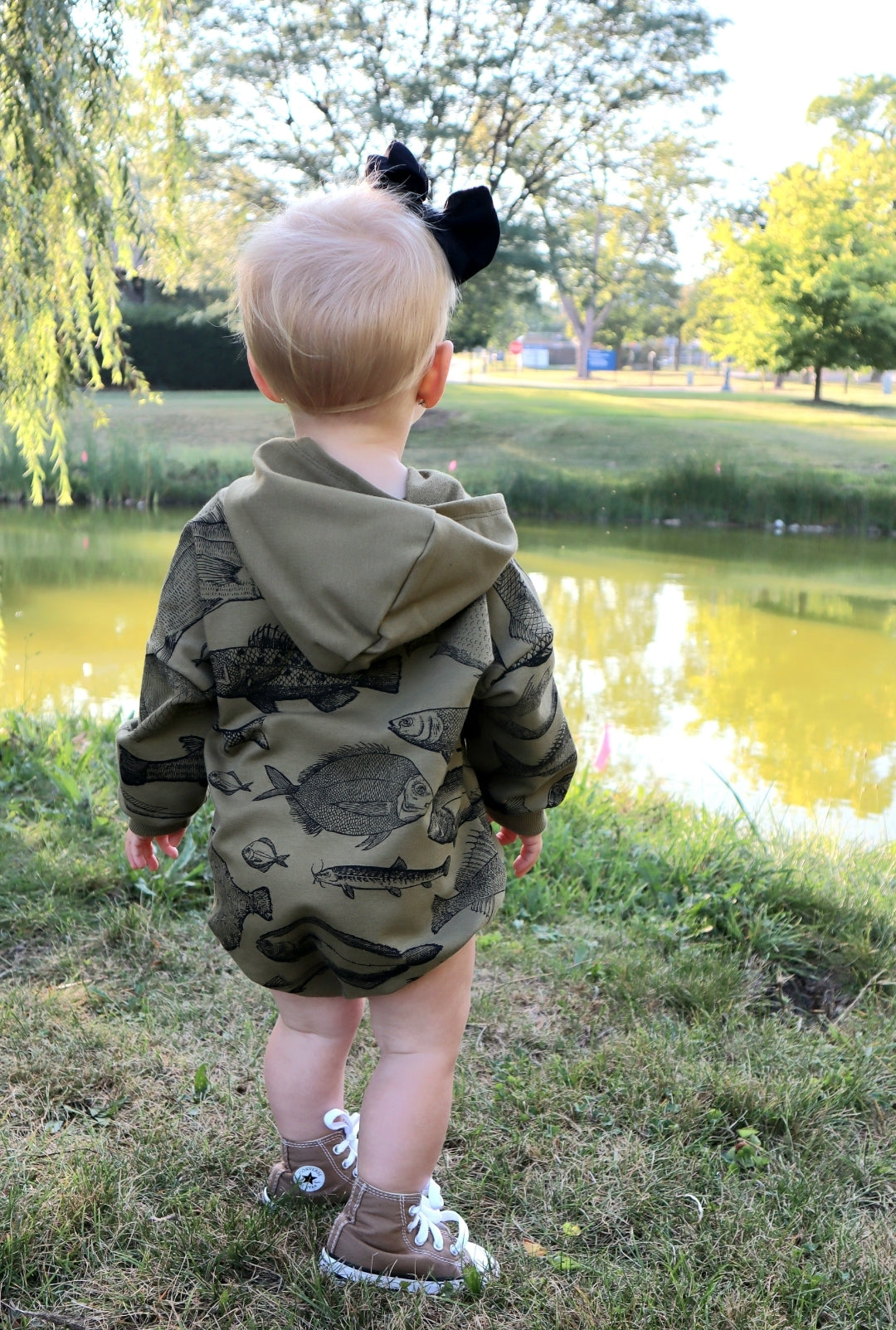 Fish Study Sweater Romper