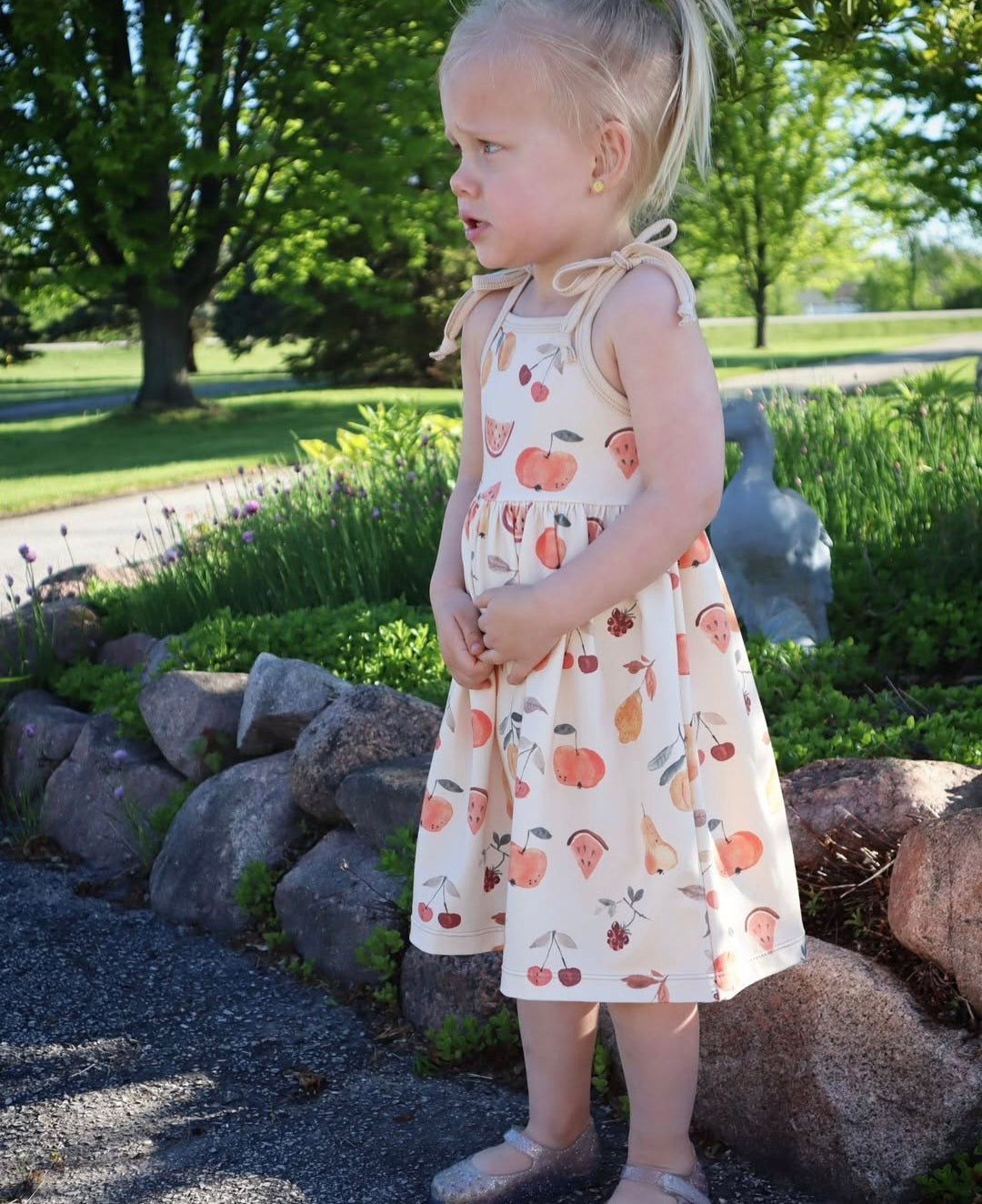 Fruit Tie Strap Dress