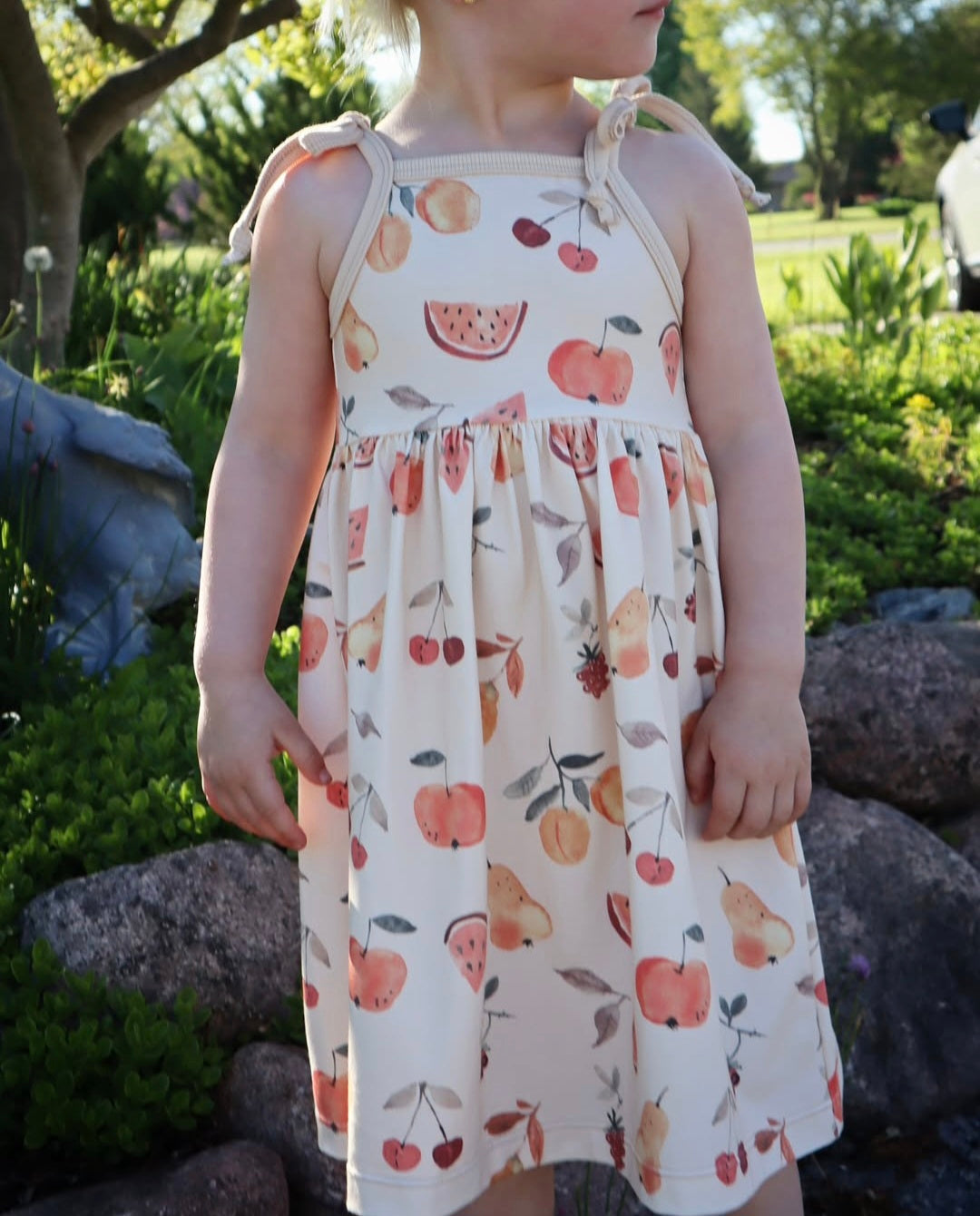 Fruit Tie Strap Dress
